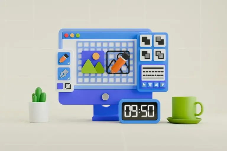 Open source software concept illustration